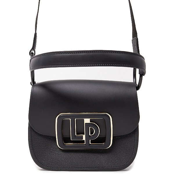 Bolsa Shoulder Lança Perfume Enfeite Preto Feminino
