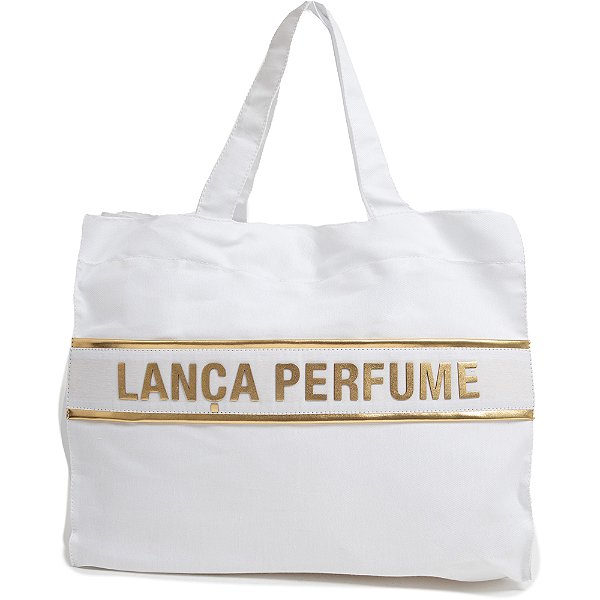 Bolsa Shopping Lança Perfume Lona Off White Feminino