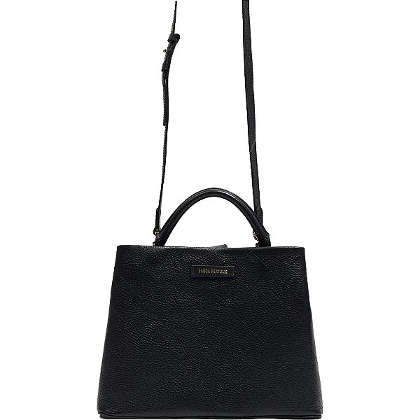 Bolsa Tote Couro Lança Perfume Matelasse Preto Feminino