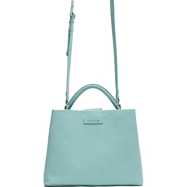 Bolsa Tote Couro Lança Perfume Matelasse Verde Água Feminino