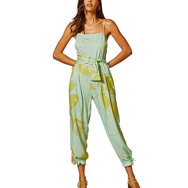 Macacão Forum Verde Estampado Feminino