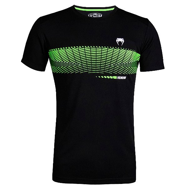 Camiseta Venum Sports Fight Preto e Verde