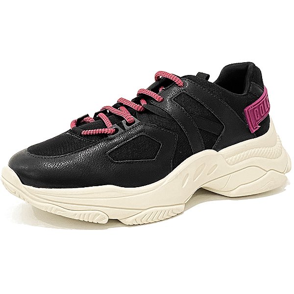 Tênis Colcci Sofia Preto e Rosa Feminino