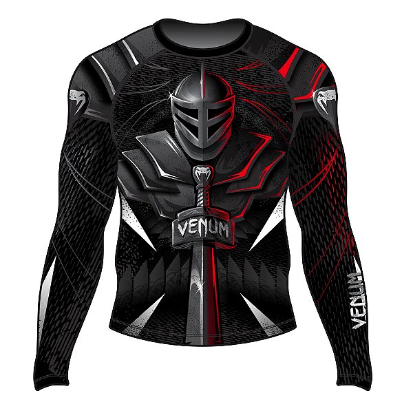 Rash Guard Venum Gladiador Sword Preto e Vermelho