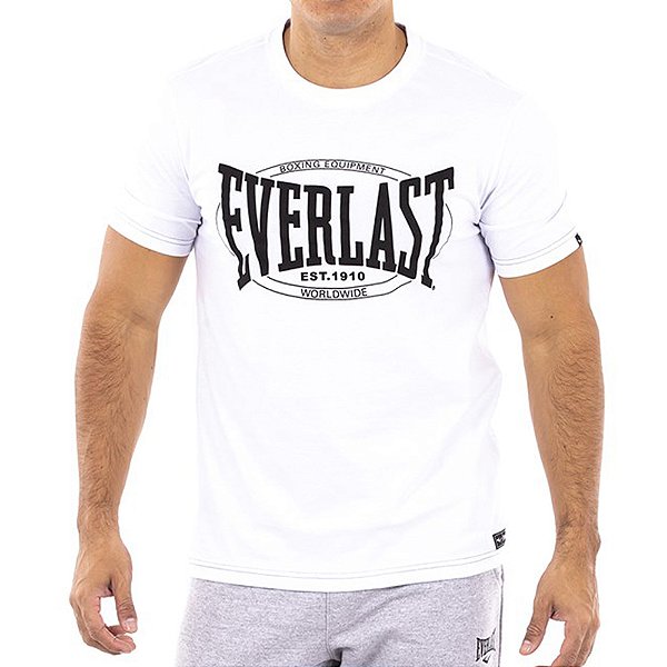 Camiseta Everlast Vintage Manga Curta Branca Masculina