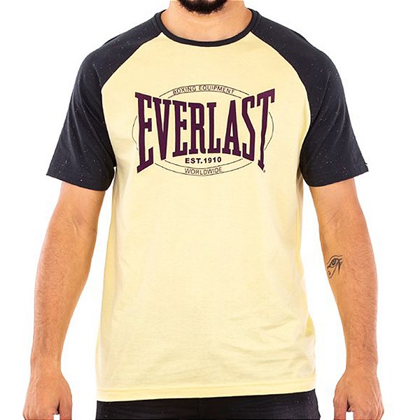 Camiseta Everlast Fundamentals Manga Curta Amarelo Masculina
