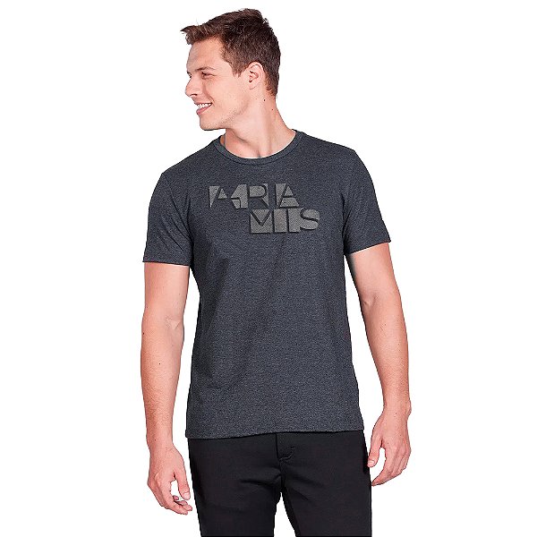 Camiseta Aramis Esferas Mescla Marinho Masculino