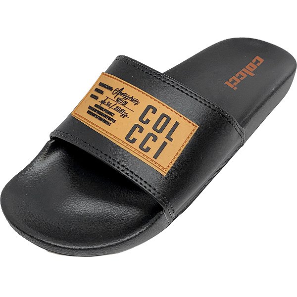 Chinelo Colcci Slide Logo Borracha Laranja Masculino