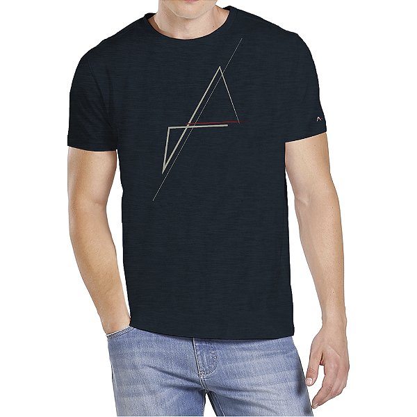 Camiseta Aramis Estampa Vertice Marinho Masculino