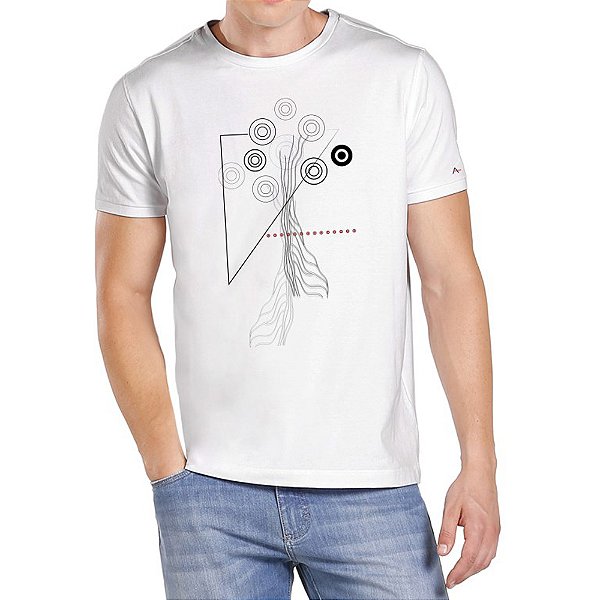 Camiseta Aramis Estampado Raizes Branco Masculino
