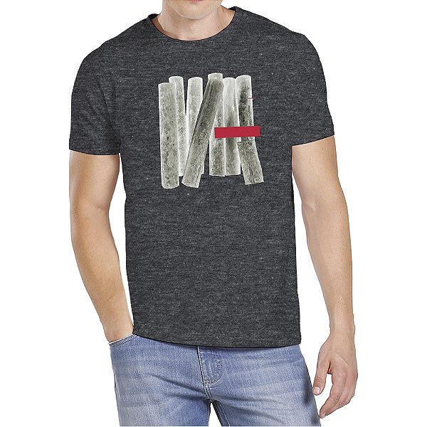 Camiseta Aramis Estampa Tree Trunk Grafite Masculino