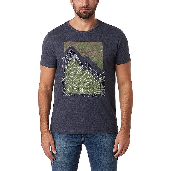 Camiseta Aramis Picos Outline Marinho Masculino