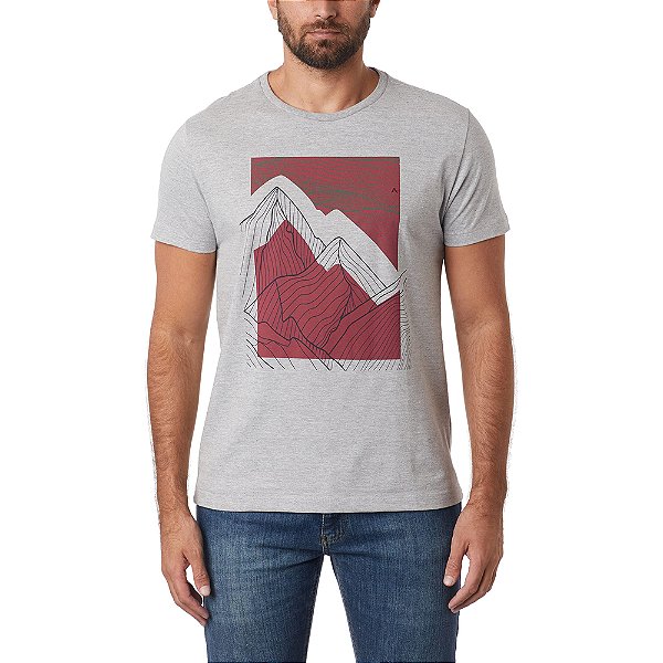 Camiseta Aramis Picos Outline Cru Masculino