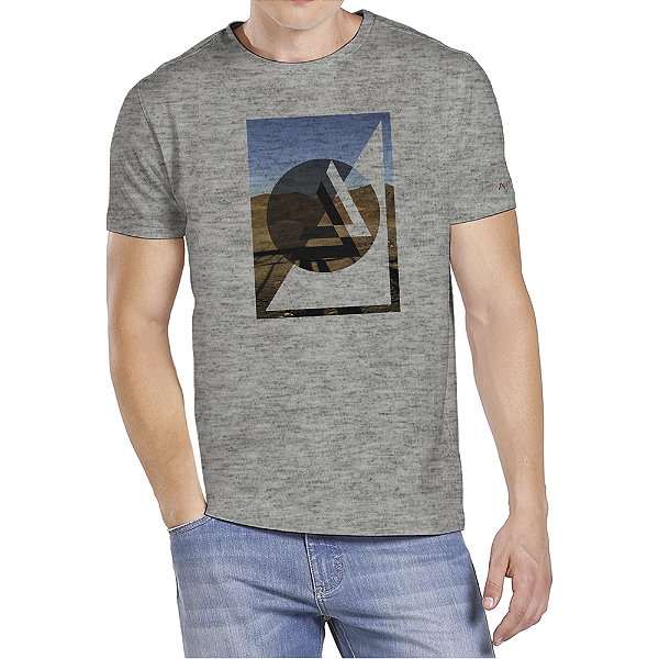 Camiseta Aramis Quadro Cinza Masculino