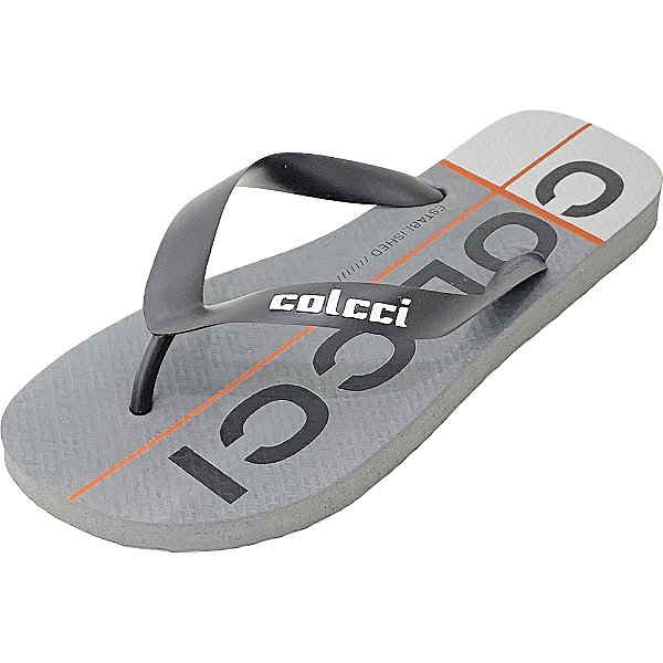 Sandália Colcci Logomania 04 Cinza Masculino