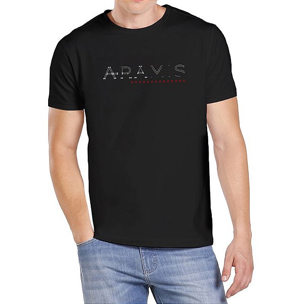 Camiseta Aramis Rebites Preto Masculino