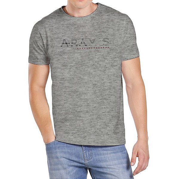 Camiseta Aramis Rebites Cinza Masculino