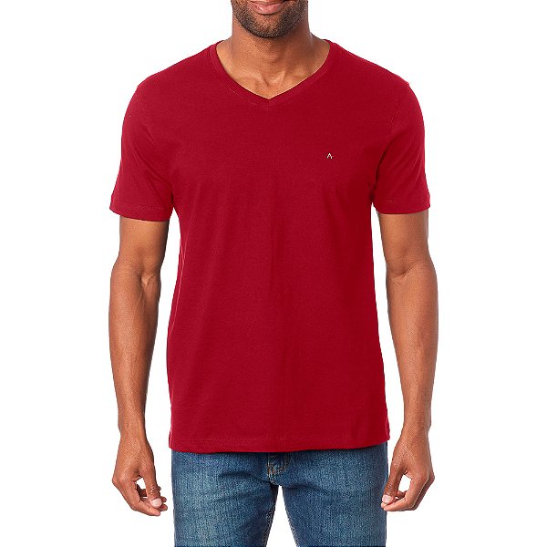 Camiseta Aramis Basica Gola V Bordô Masculino
