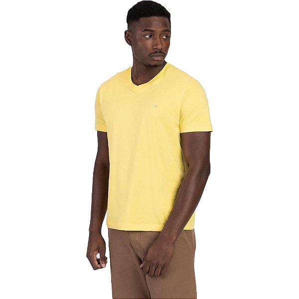 Camiseta Aramis Gola V V23 Amarelo Masculino