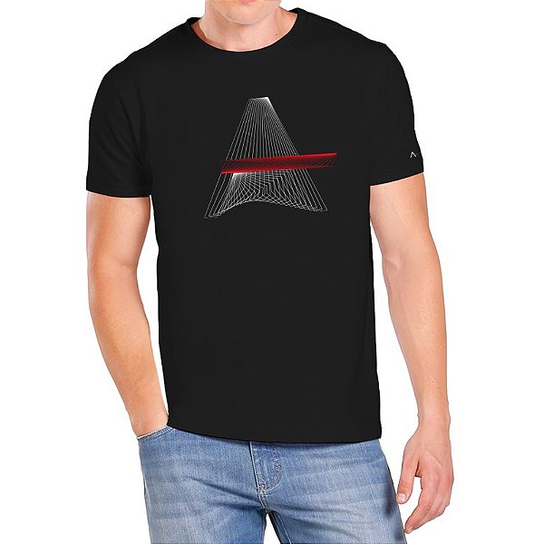Camiseta Aramis Tridimensional Preto Masculino