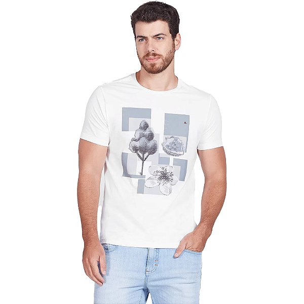 Camiseta Aramis Urucum Branco Masculino