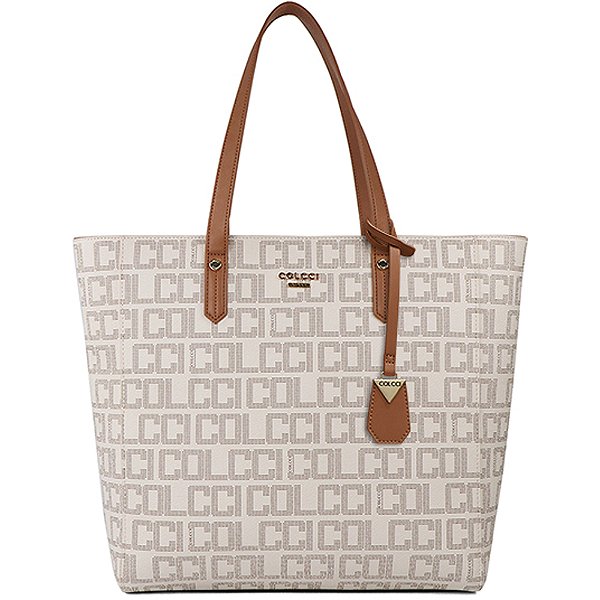 Bolsa Colcci Shopping Bag Logomania Bege Feminino