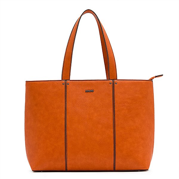 Bolsa Colcci Shopping Bag Texture Laranja Feminino