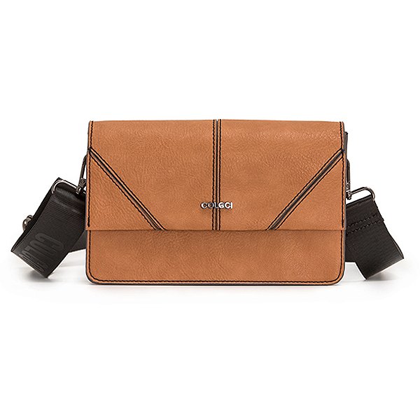 Bolsa Colcci Crossbody Recortes Caramelo Feminino