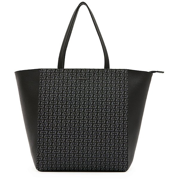 Bolsa Shopping Bag Jacquard Colcci Preto Feminino