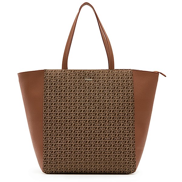 Bolsa Shopping Bag Jacquard Colcci Caramelo Feminino