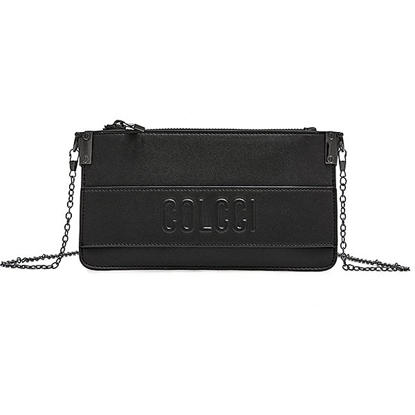 Bolsa Envelope Colcci Relevo Preto Feminino