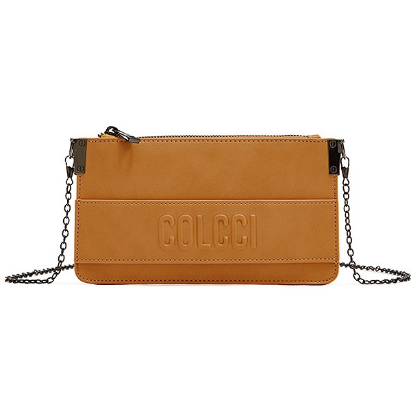 Bolsa Envelope Colcci Relevo Caramelo Feminino