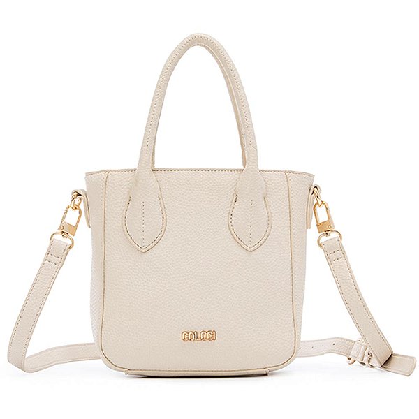 Bolsa Tote Colcci Logo Metal V23 Off White Feminino