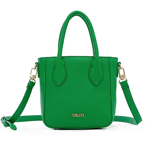 Bolsa Tote Colcci Logo Metal V23 Verde Feminino