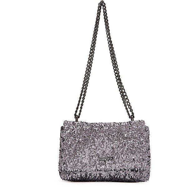 Bolsa Crossbody Colcci Elegance Paetê V23 Prata Feminino