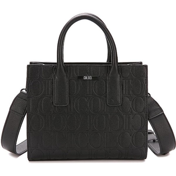 Bolsa Tote Colcci Monograma AV23 Preto Feminino