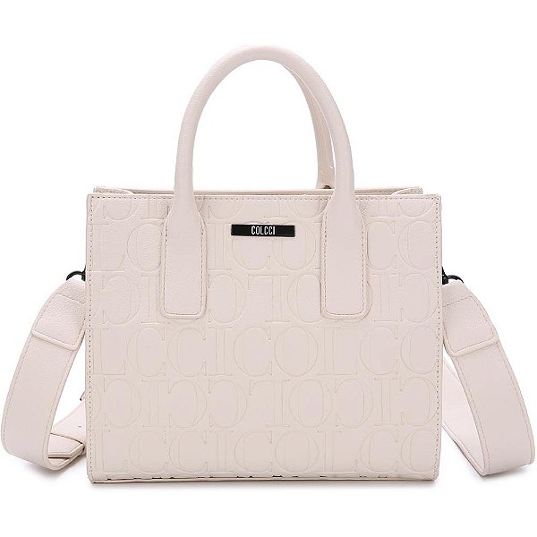 Bolsa Tote Colcci Monograma AV23 Off White Feminino