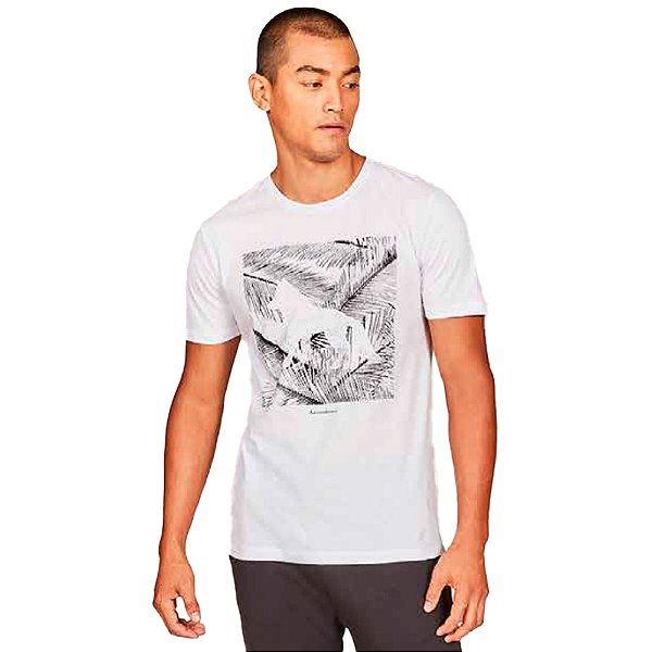 Camiseta Acostamento Casual Branco Masculino