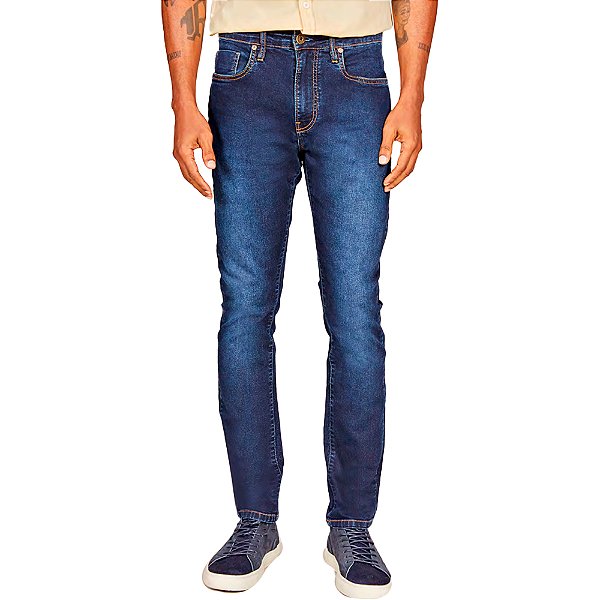 Calça Jeans Acostamento Skinny Azul Masculino