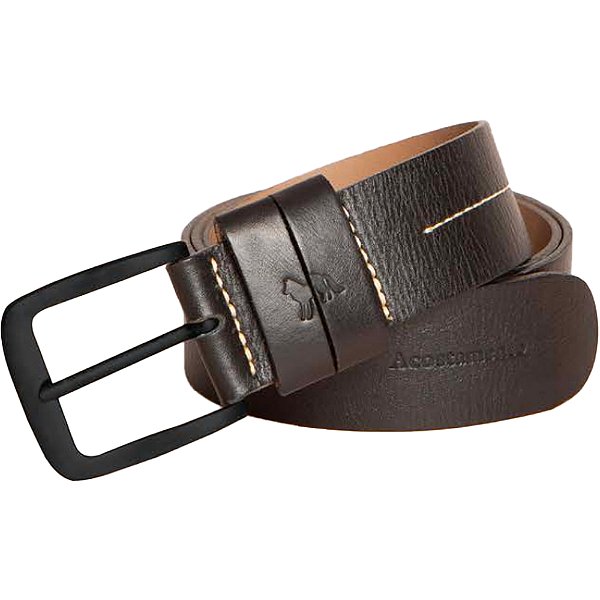 Cinto Acostamento Couro Preto Masculino