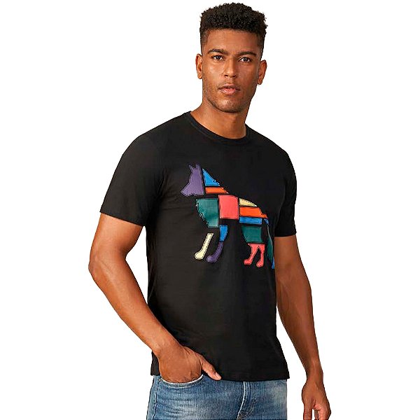 Camiseta Acostamento Logo Color P23 Preto Masculino