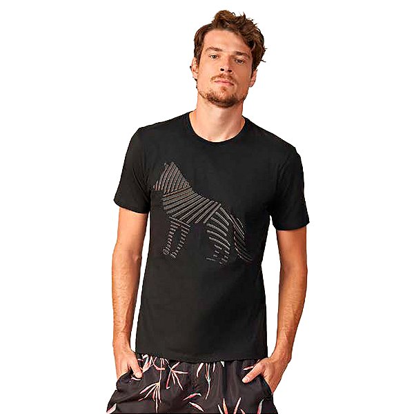 Camiseta Acostamento Touch Wolf P23 Preto Masculino