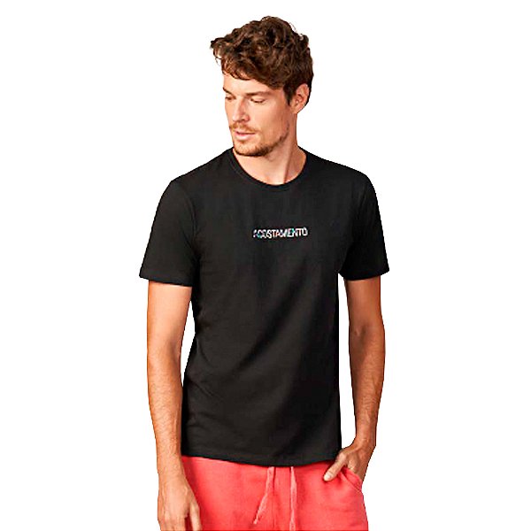 Camiseta Acostamento Logo Bordado VE23 Preto Masculino