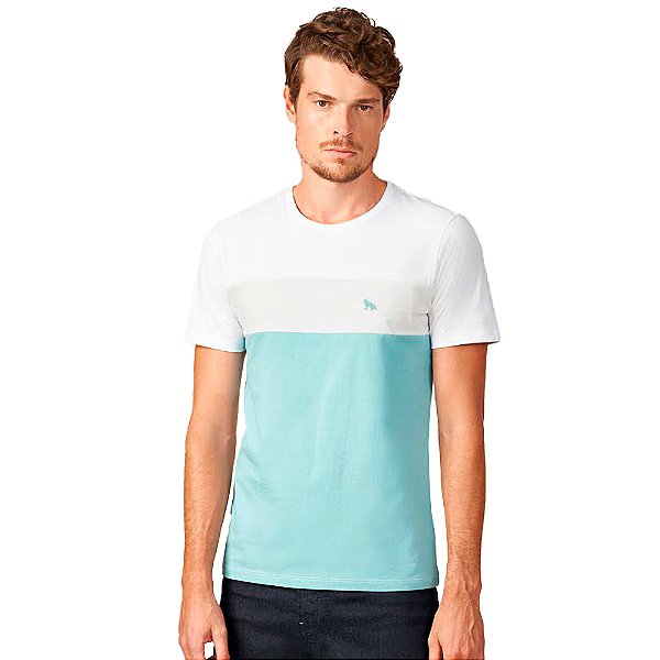Camiseta Acostamento Three Color P23 Verde Masculino