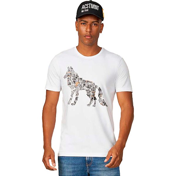 Camiseta Acostamento Elastano Cuts P23 Branco Masculino