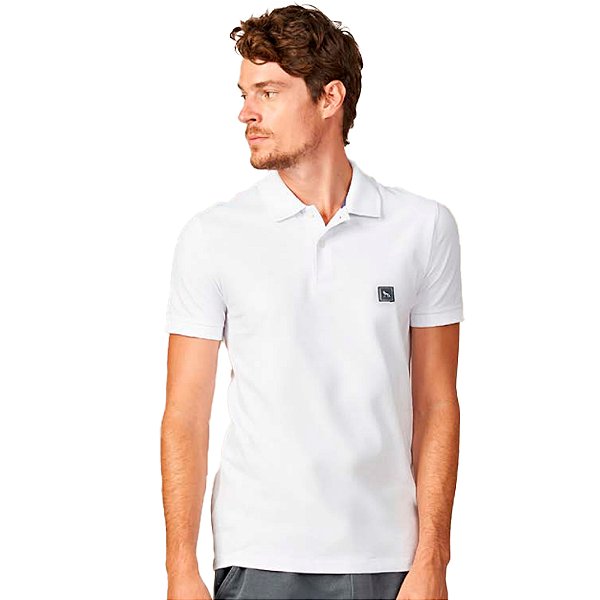 Camisa Polo Acostamento Elastano V23 Branco Masculino