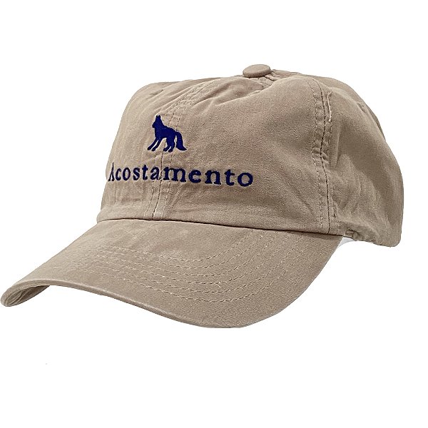 Boné Acostamento Bordado Sofia Strapback Bege