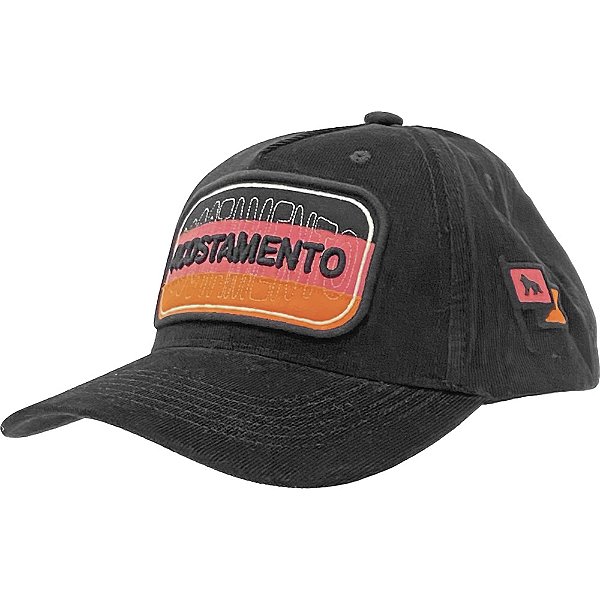 Boné Acostamento Veludo Strapback Preto
