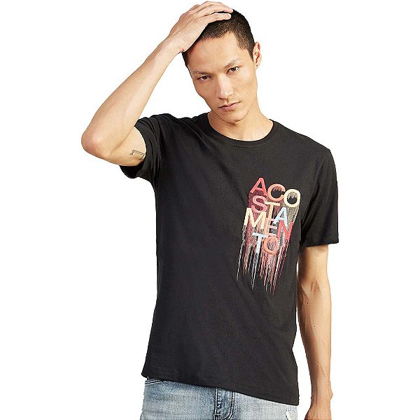 Camiseta Acostamento Colors V23 Preto Masculino