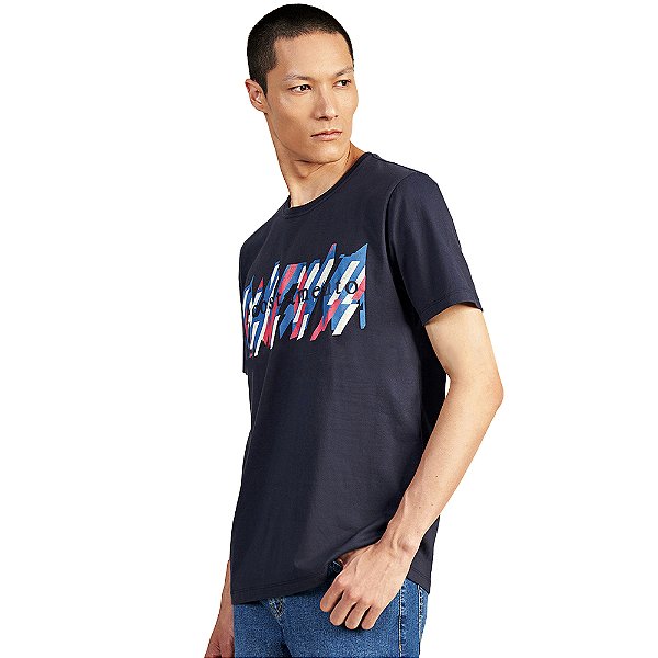 Camiseta Acostamento Geometric V23 Marinho Masculino